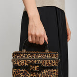Belle Vivier vanity leopard mini bag