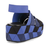 Ellettra blue elasticated platform