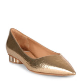 Bari metallic gold embossed ballerina