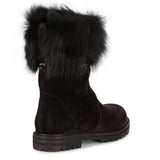 Vasto black suede and fur boot