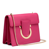 Thalia fuchsia leather Gancini shoulder bag