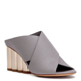 Lasa 70 grey leather sandals