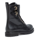 Crotone black combat boots