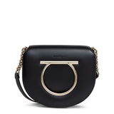 Gancino black leather bag