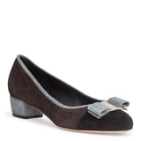 Vara 40 black grey suede pumps