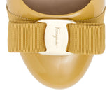 Varina medallion yellow patent ballerinas