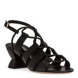 Sirmo black leather sandals