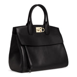 The Studio black leather large bag