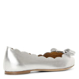 Varina shell metallic leather flats