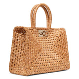 The Studio rafia natural tote bag