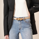 New Gancini Jewel 25 nude belt
