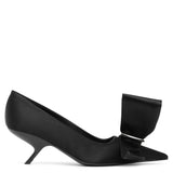 Erica 55 black satin bow pumps