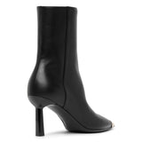 Amelia 70 black leather ankle boots