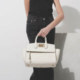 The Studio soft small off white tote bag