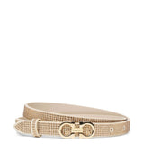 Gancini icona strass beige belt