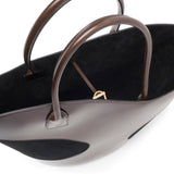 Cut out brown tote bag