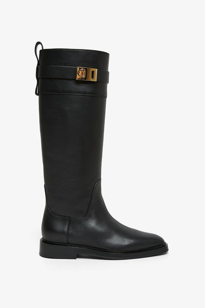 Roly black leather boots
