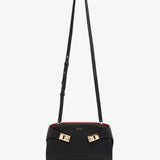Hug black leather bag