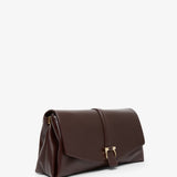Front flap burgundy crossbody bag