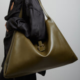 Large green tote bag