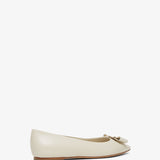 Zea white leather ballerinas