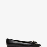 Zea black leather ballerinas