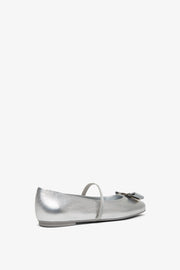 Zina silver ballerinas