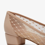 Vara beige mesh pumps