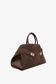 Hug medium dark brown top handle bag