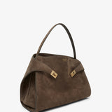 Hug large suede shoulder bag