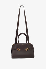 Hug S brown bicolor top handle bag