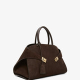 Hug M brown suede top handle bag