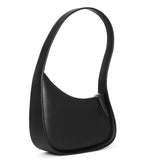Half Moon black leather bag