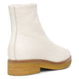 Boris white leather boots