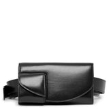 Horizontal black belt bag
