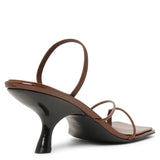 Rai patent brown sandals