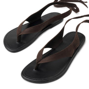 Beach brown flat sandals