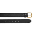 Classic black gold buckle belt