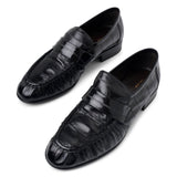 Soft black eel loafers