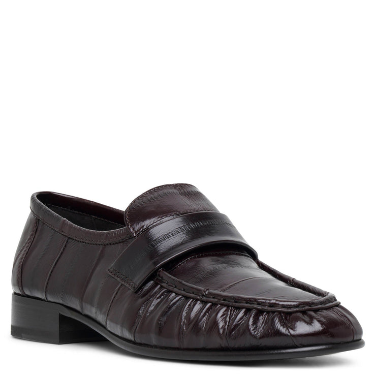 Soft brown eel loafers