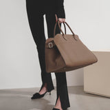 Soft Margaux 15 taupe matte grain bag