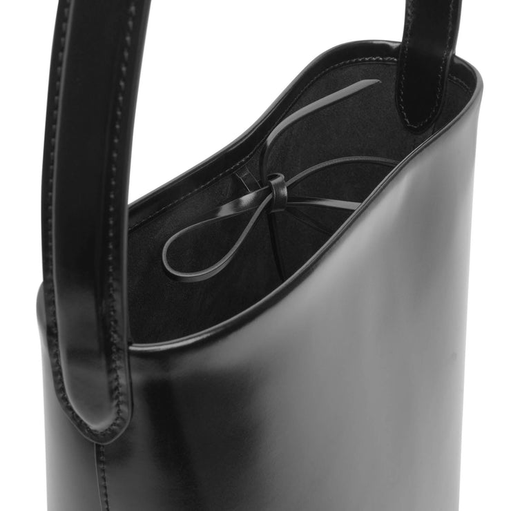 Small N/S park black polished calf tote bag