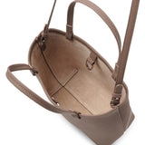 Park tote small taupe matte grain bag