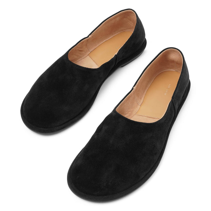 Canal slip-on black suede loafers