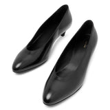 New almond black pumps