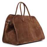 Soft Margaux 15 beige suede bag