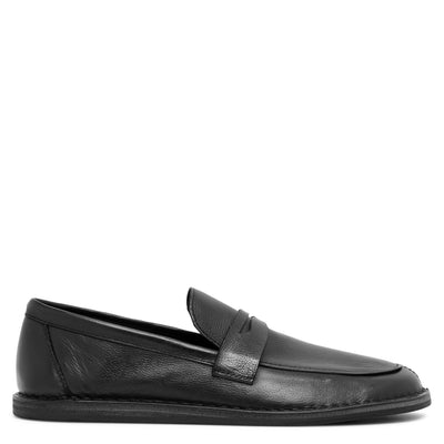 Cary black leather loafers