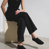 Sock black flats