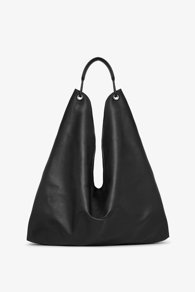 Bindle 3 black leather shoulder bag