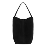 Large N/S black nubuck tote bag
